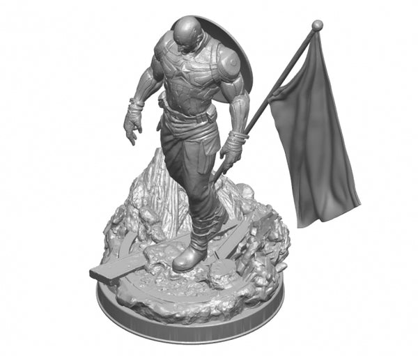 Captain America Statue 3D model STL for 3D Printing