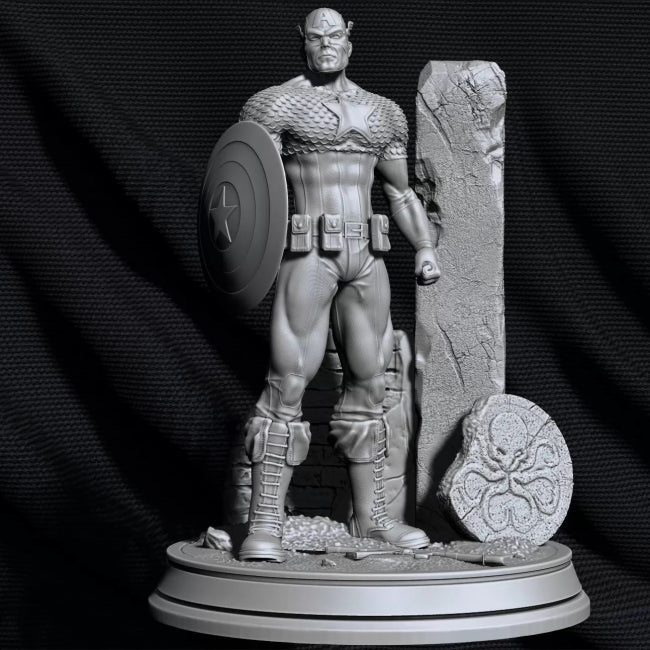 Captain America Statues 3D Printing Model STL