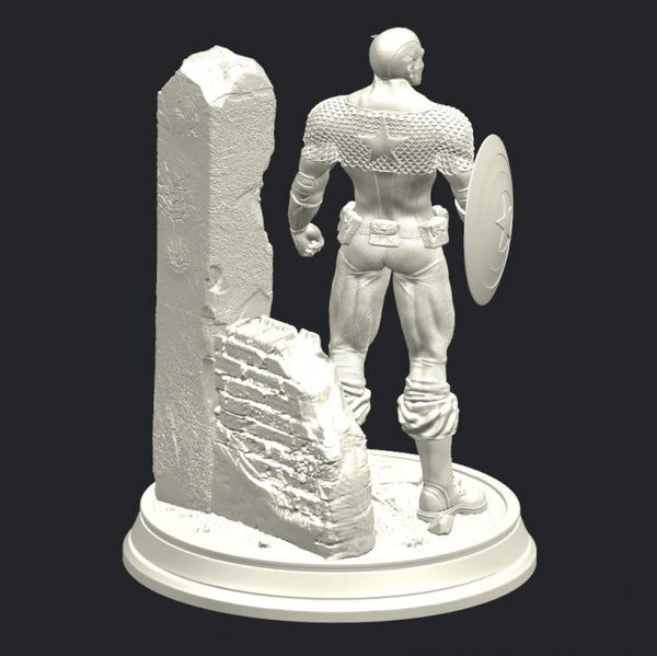 Captain America Statues 3D Printing Model STL