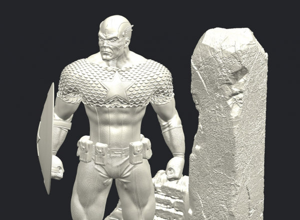 Captain America Statues 3D Printing Model STL