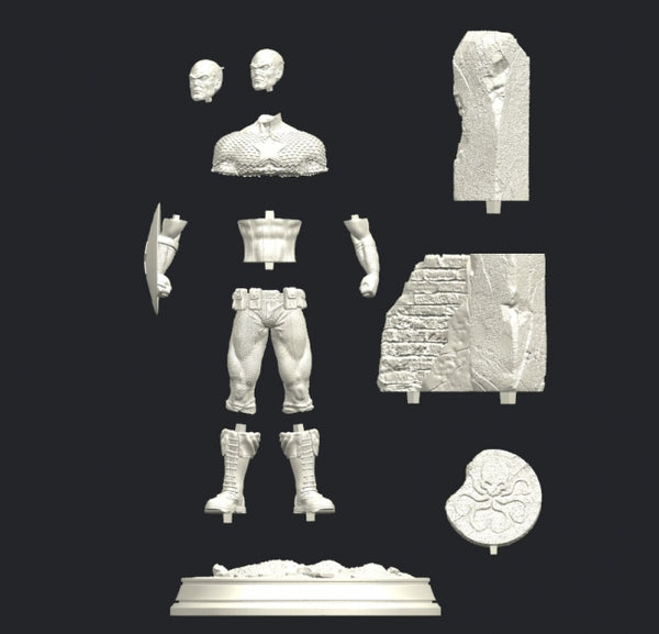 Captain America Statues 3D Printing Model STL