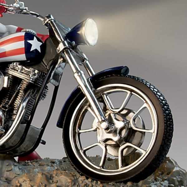 Captain America on Motorcycle 3D Model Ready to Print