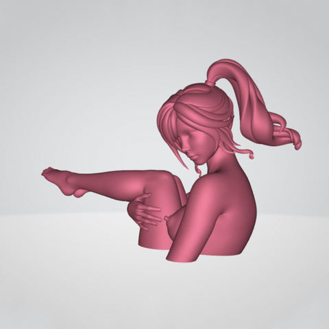 Cartoon Sexy Girl Art Sculpture 3D Model Ready to Print