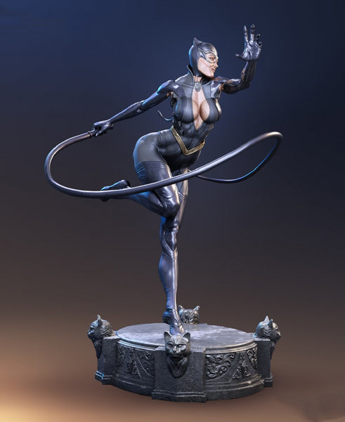 Catwoman Statue 3D Model Print STL format for 3D Printing