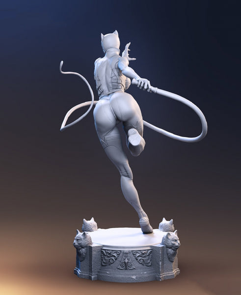 Catwoman Statue 3D Model Print STL format for 3D Printing