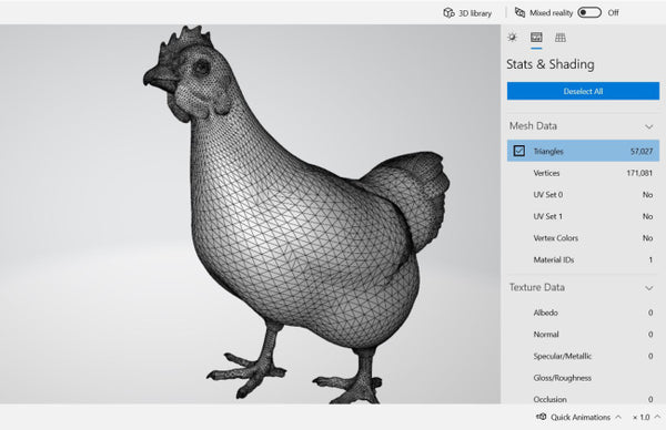 Chicken 3D Model Ready to Print