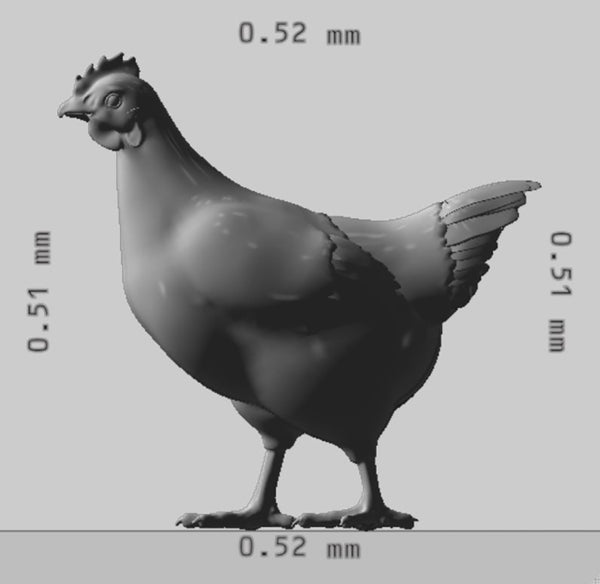 Chicken 3D Model Ready to Print