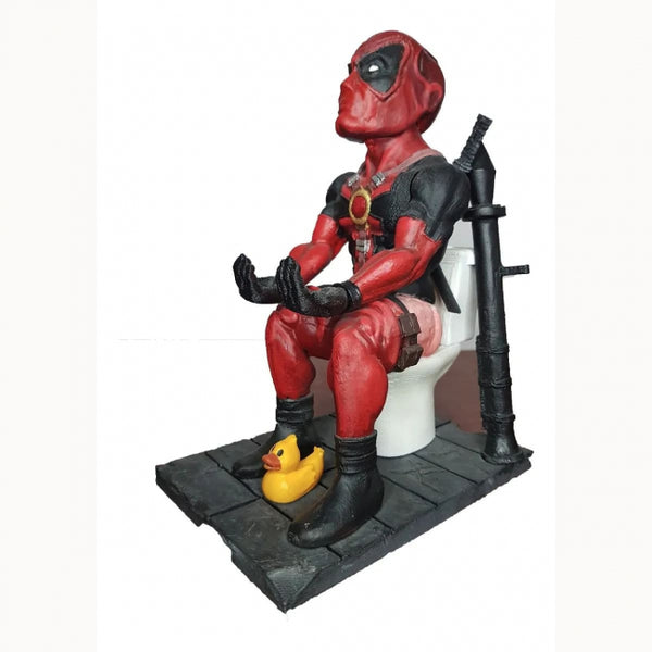 Deadpool Toillet Phone Holder 3D Model Ready to Print STL