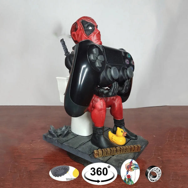 Deadpool Toillet Phone Holder 3D Model Ready to Print STL