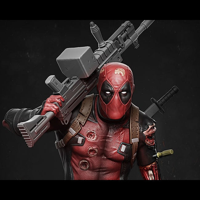 Deadpool statue 3D print model STL file for 3D Printing