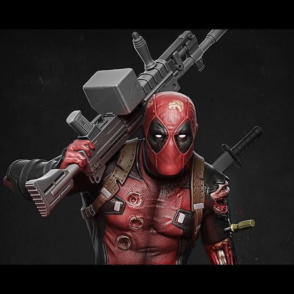 Deadpool statue 3D print model STL file for 3D Printing