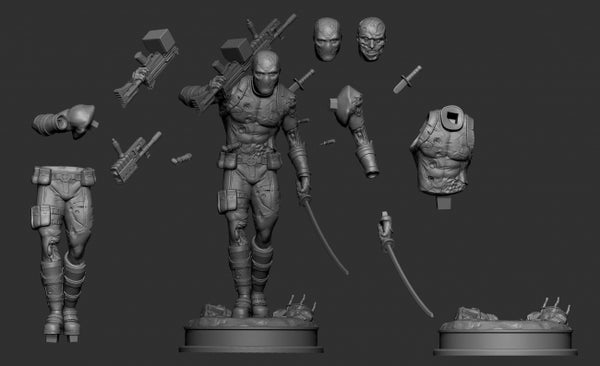 Deadpool statue 3D print model STL file for 3D Printing