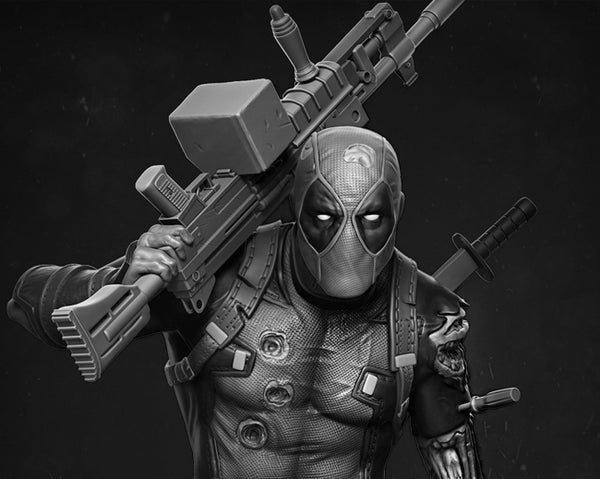 Deadpool statue 3D print model STL file for 3D Printing