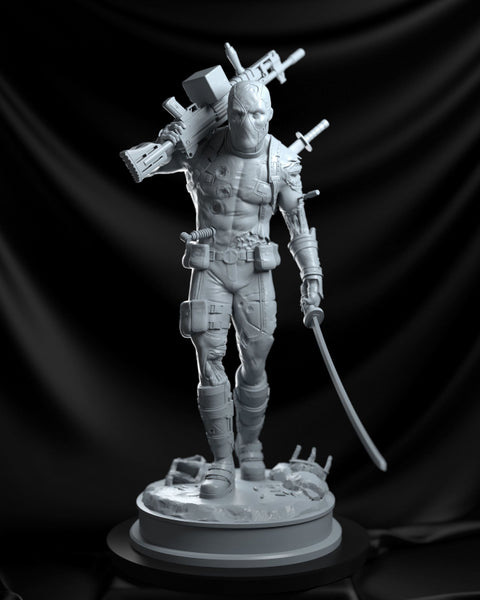 Deadpool statue 3D print model STL file for 3D Printing