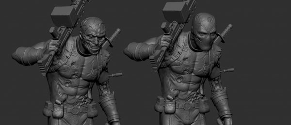 Deadpool statue 3D print model STL file for 3D Printing