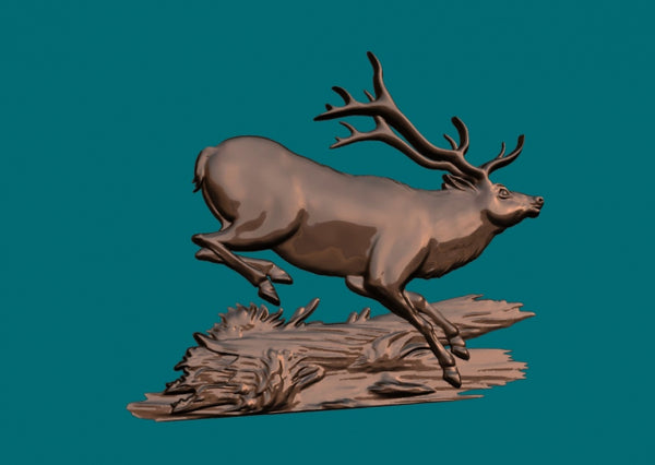 Deer 3D model STL file for artcam vectric aspire vcarve cnc router