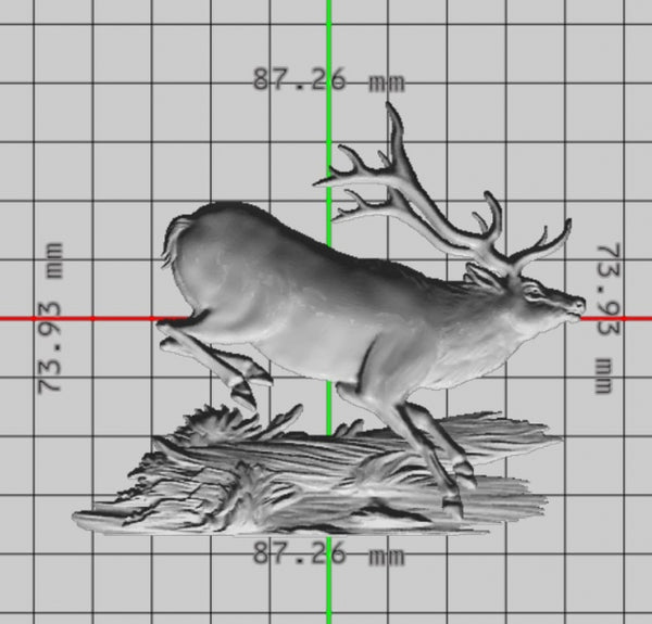 Deer 3D model STL file for artcam vectric aspire vcarve cnc router