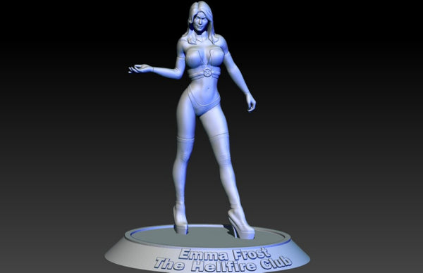 Emma Frost Marvel Statues 3D Model Ready to Print STL