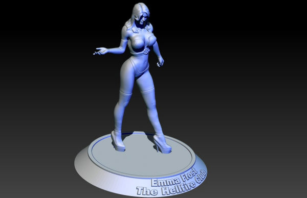 Emma Frost Marvel Statues 3D Model Ready to Print STL