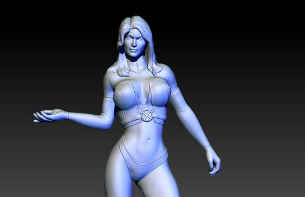 Emma Frost Marvel Statues 3D Model Ready to Print STL