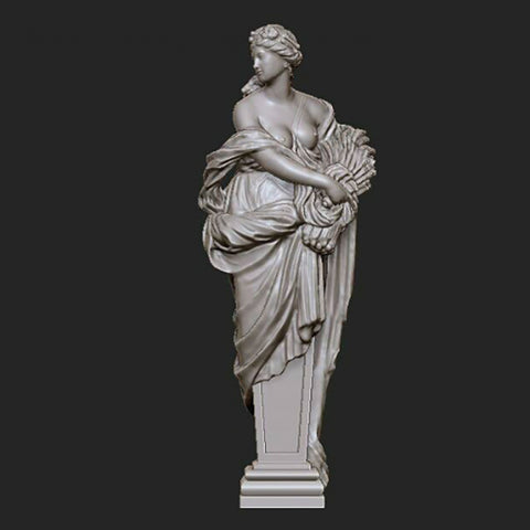 Gorgeous sculpture of a woman 3d model STL format