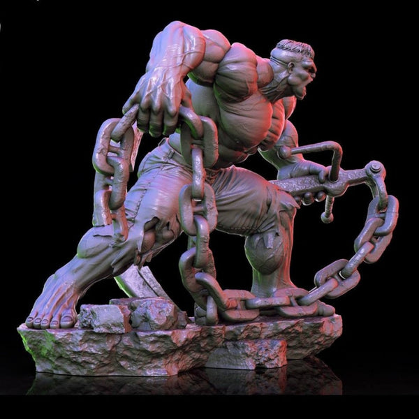 Hulk STL Digital Figure File Format for 3D Printer CNC Router