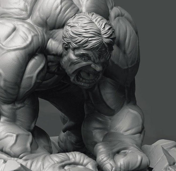 Hulk Sculptures 3D Model Ready to Print STL