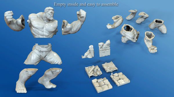 Hulk Statue 3D model ready print