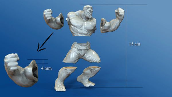 Hulk Statue 3D model ready print