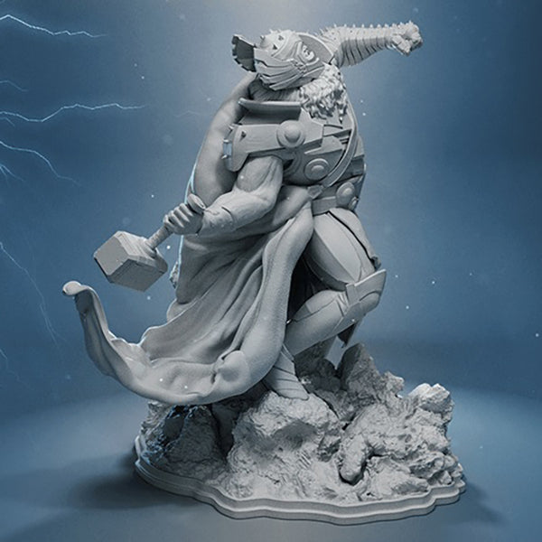 King Thor Figurine 3D Model Ready to Print