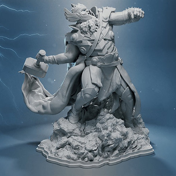 King Thor Figurine 3D Model Ready to Print