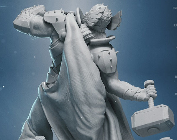 King Thor Figurine 3D Model Ready to Print