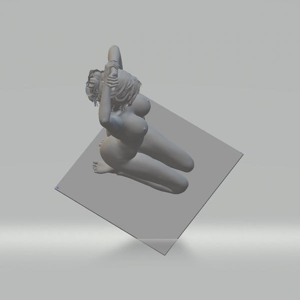 Kneeling Woman 3D Model Ready to Print