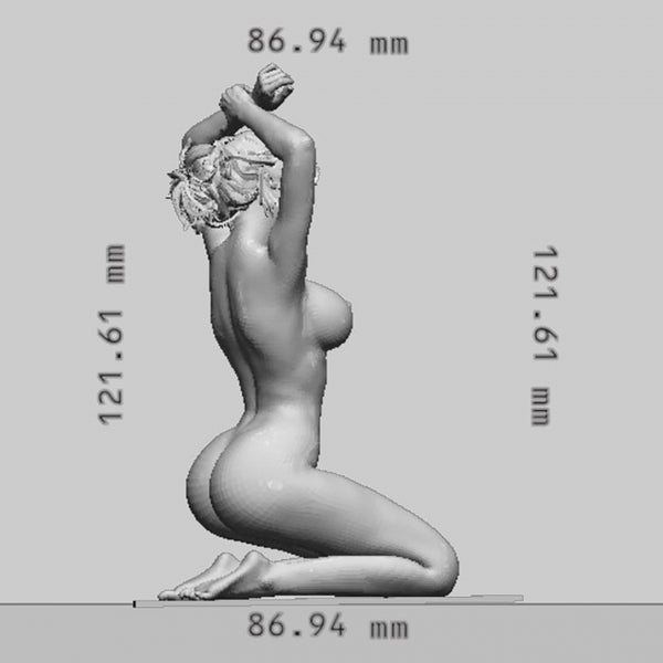 Kneeling Woman 3D Model Ready to Print