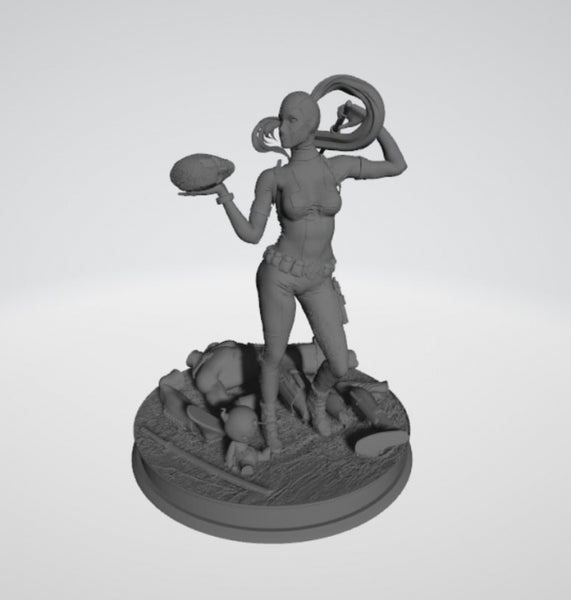 Lady Deadpool Diorama 3D Model Ready to Print SLA Only