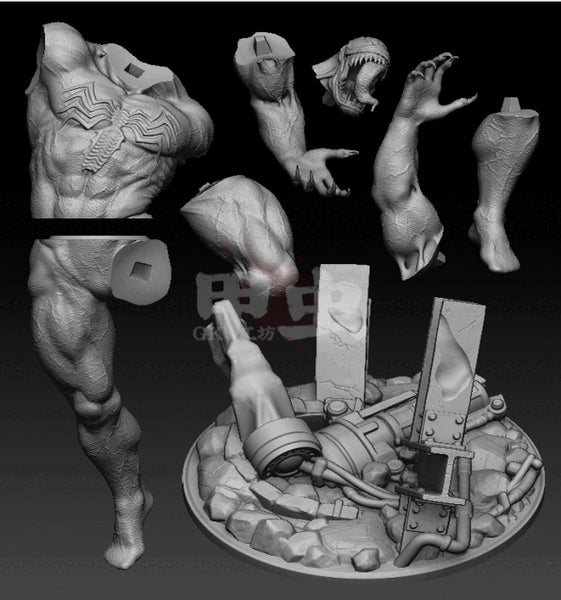 Marvel Venom Statue 3D Model Ready to Print STL