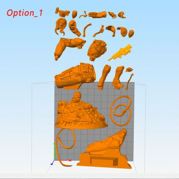 Omega Red Miniature 3D Model Ready to Print STL