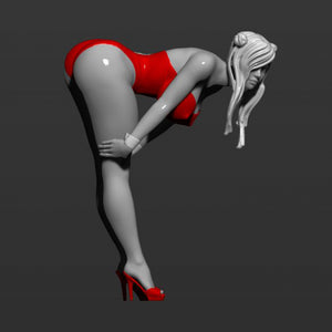 Pretty girl posing 3D model Ready Print