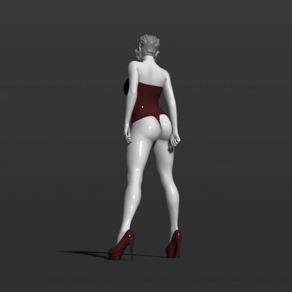 Pretty girl posing 3D model Ready Print P2