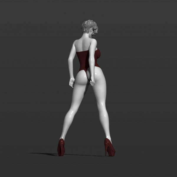 Pretty girl posing 3D model Ready Print P2