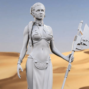 Princess Leia statue 3D model for 3D print CNC router carved