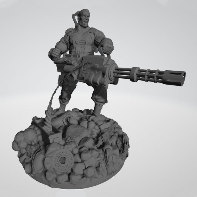 Punisher Diorama 3D Model Ready to Print STL