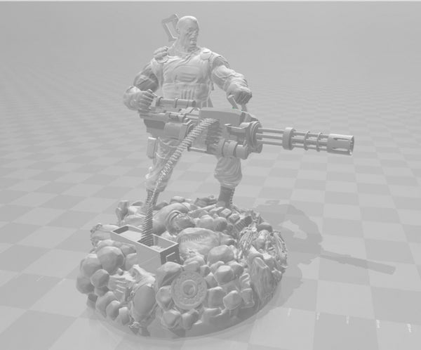 Punisher Diorama 3D Model Ready to Print STL