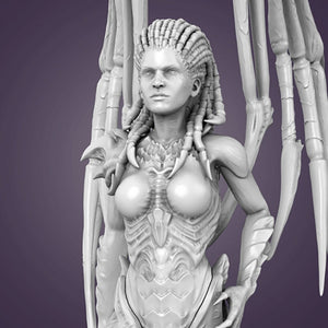 Queen of Blades 3D model STL for 3D Print CNC router Carved