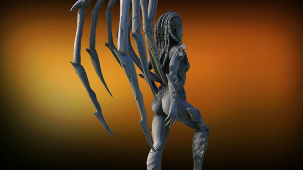 Queen of Blades 3D model STL for 3D Print CNC router Carved