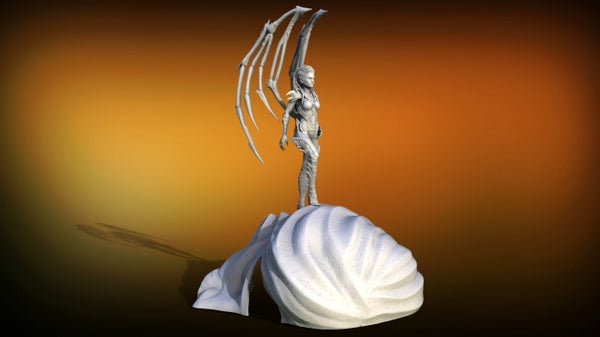 Queen of Blades 3D model STL for 3D Print CNC router Carved