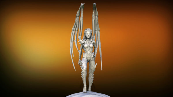 Queen of Blades 3D model STL for 3D Print CNC router Carved