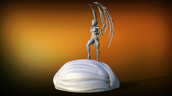 Queen of Blades 3D model STL for 3D Print CNC router Carved