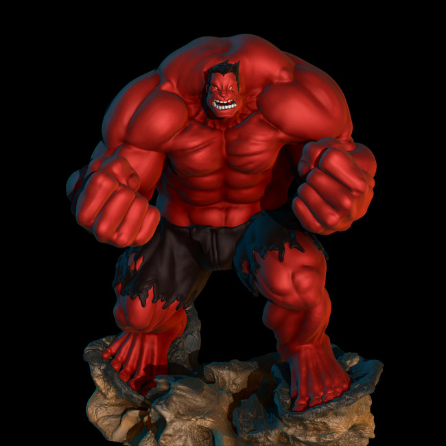 Red Hulk 3D Model Ready to Print STL