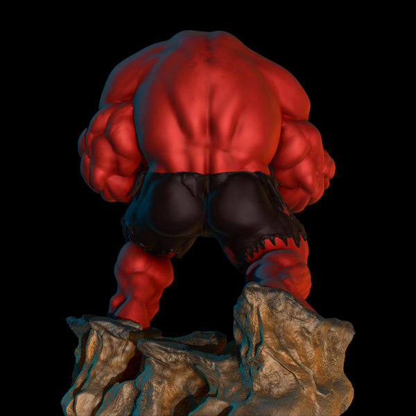 Red Hulk 3D Model Ready to Print STL